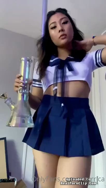 Merrrica Nude Schoolgirl Teasing Porn Video thumbnail