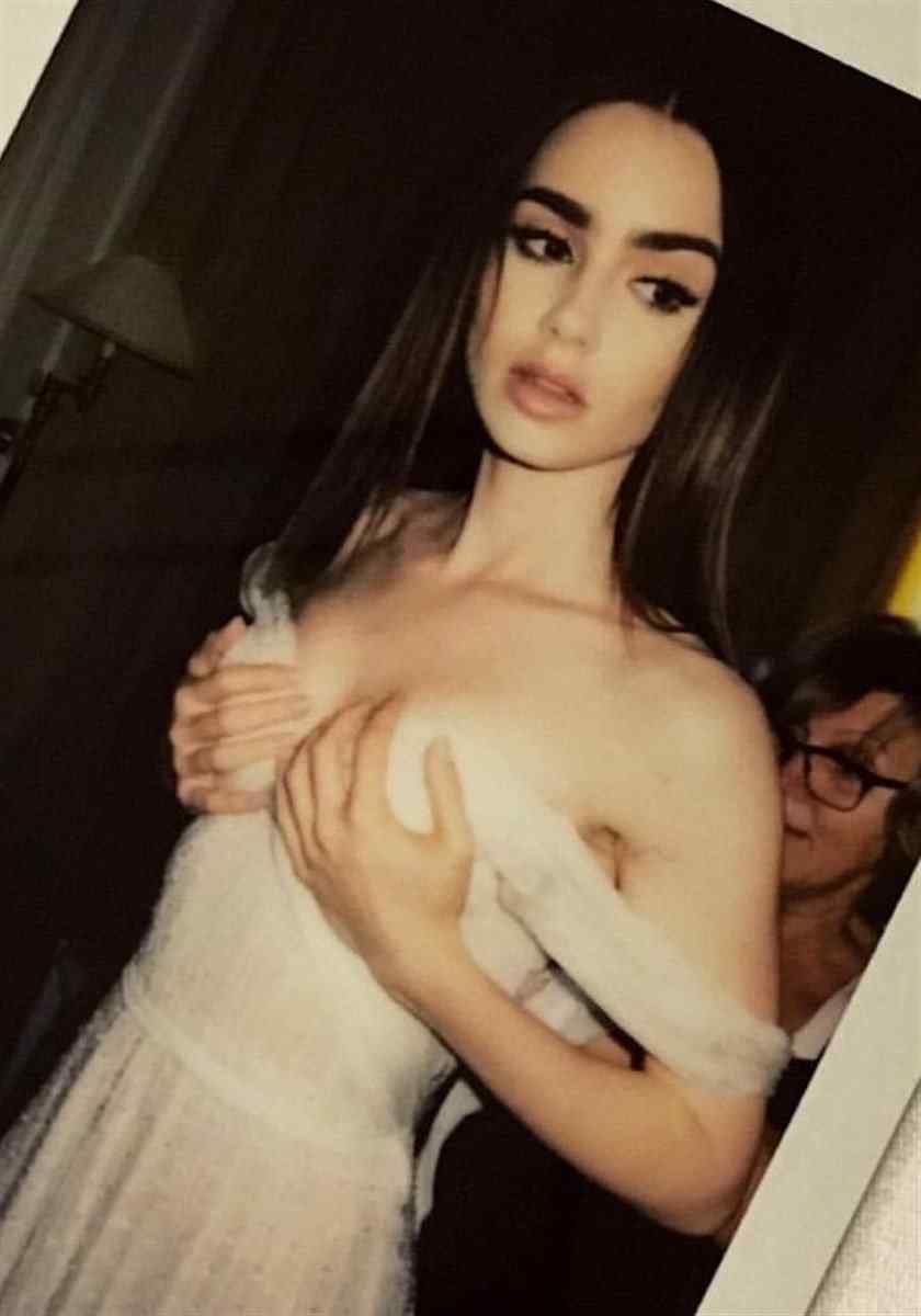 Lily Collins Nude Sexy and See Through Photos