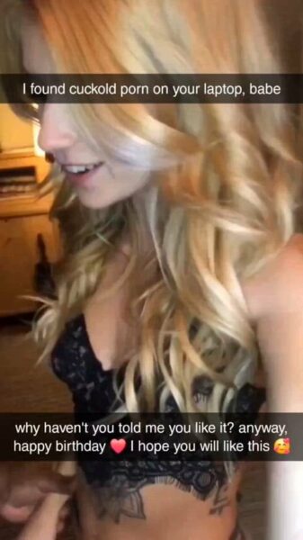 blonde girlfriend found out that her boyfriend loves cuckold porn