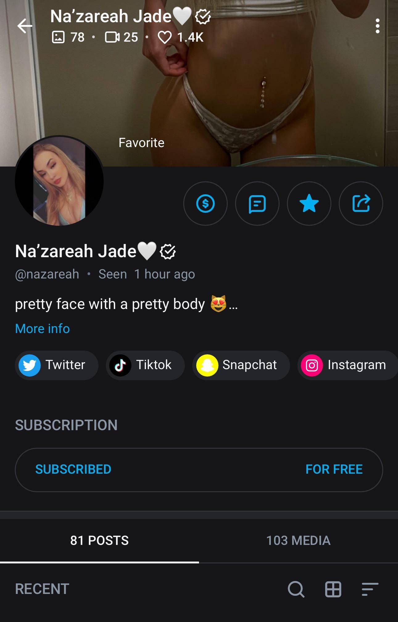 Na’zareah – Onlyfans Girl Nude Sexy photos – 1