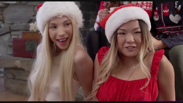 Christmas Cock Doulas Kenzie Reeves and Lulu Chu help each