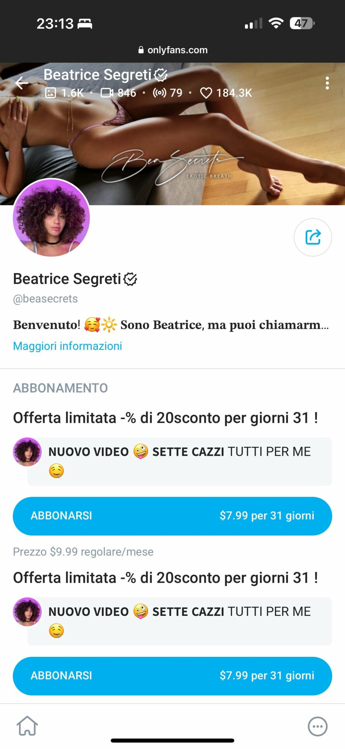 Beatrice Segreti – Onlyfans Girl Nude Sexy Photos Leaked –