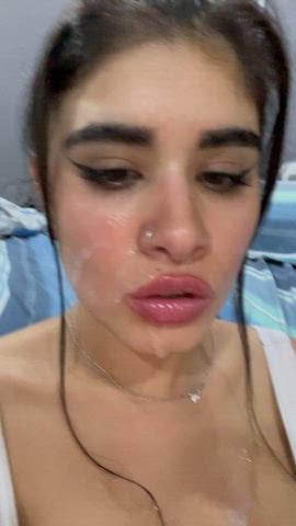 Covered in cum after a great fuck Cumshot Porn Video