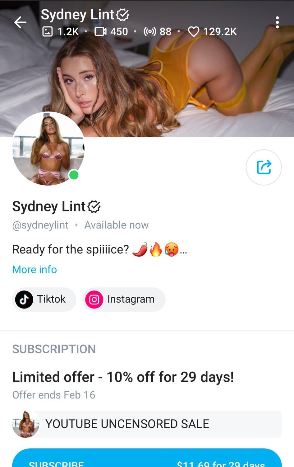 @sydneylint – Onlyfans Girl Nude Sexy photos – 1