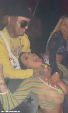 Lil Pump getting dick sucked and pissing on chick in club
