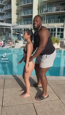 Tiny Asian girl is used as workout equipment and later