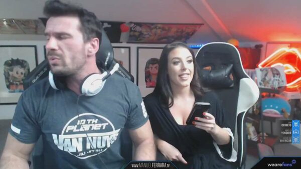 Palpable sexual tension just before Angela’s scene (BTS clip from