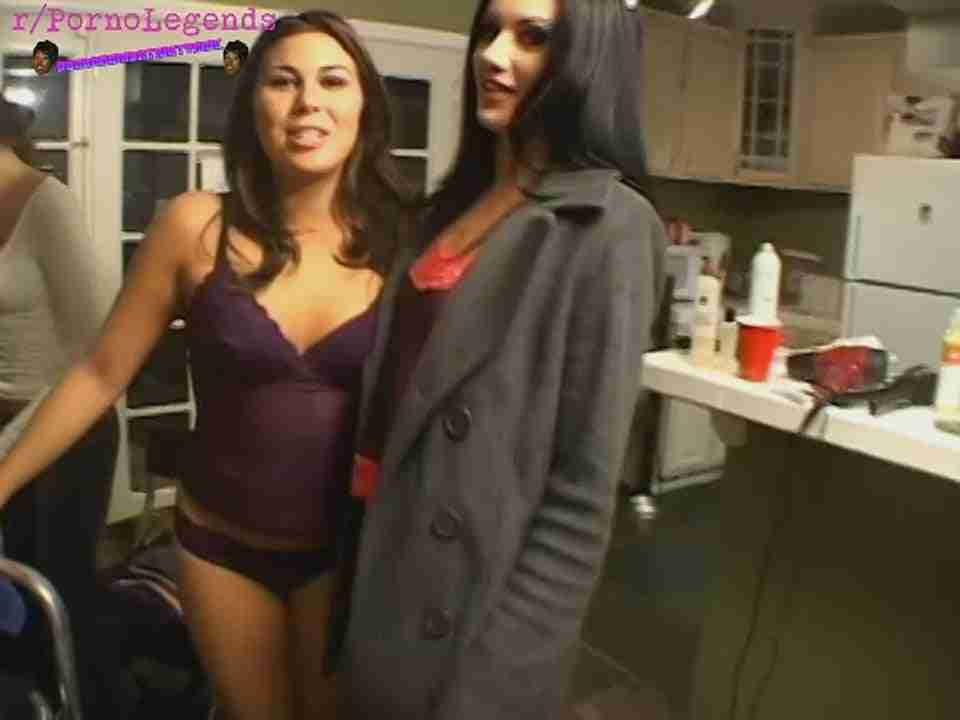 Taylor Rain and Ashley Blue fuck around behind the scenes