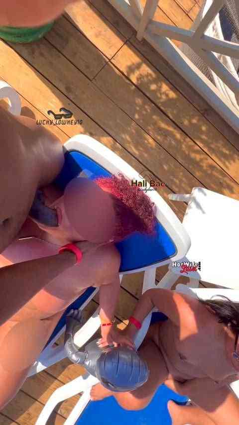 we were just trying to tan, but instead he fed