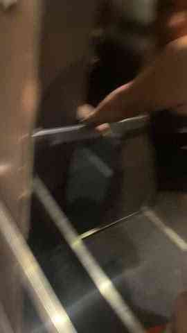 Your gf makes the perfect cock sleeve in the elevator