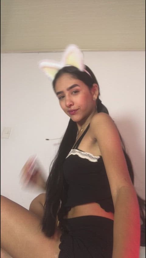 18, latina, tiny tits, a bit shy, please don’t be