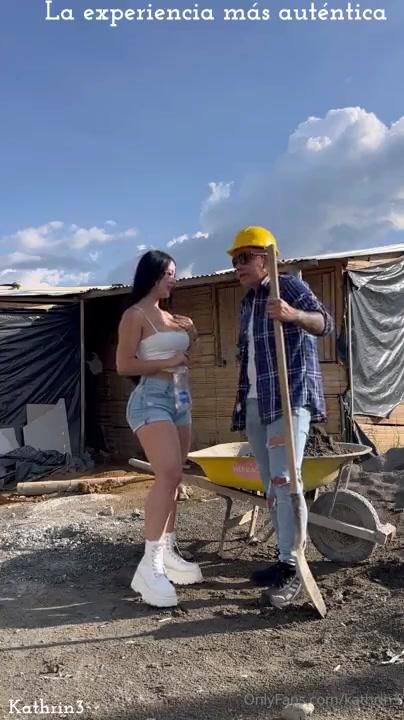 Kathrin Nude POV Construction Onlyfans Porn Video
